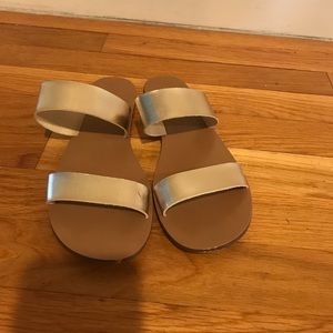 J Crew Gold Sandals
